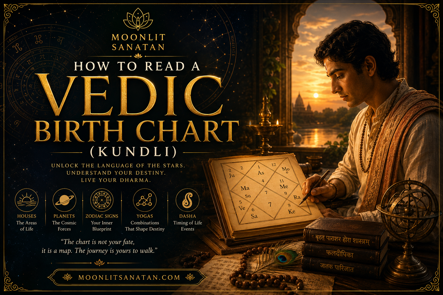 How to Read a Vedic Birth Chart (Kundli)