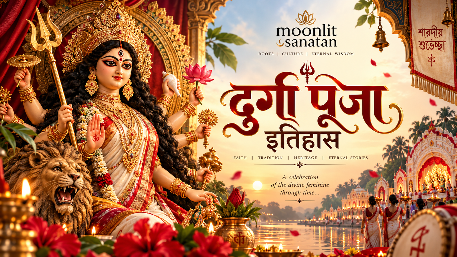 दुर्गा पूजा: इतिहास, अनुष्ठान और महत्व — संपूर्ण गाइड