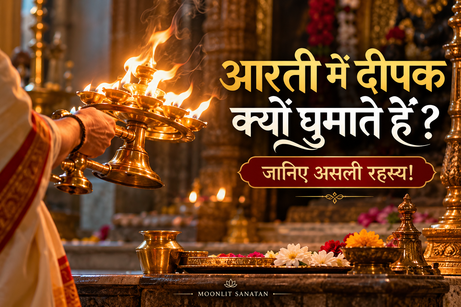 आरती में दीपक घुमाने का अर्थ