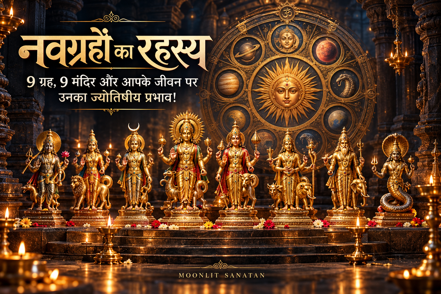 नवग्रह दरबार: नौ ग्रह, उनके मंदिर और ज्योतिषीय प्रभाव